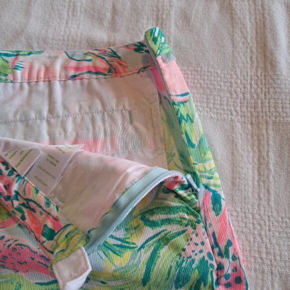 Lilly Pulitzer women's Adie shorts size 00 Sea Salt Blue On Parade - Picture 3 of 4